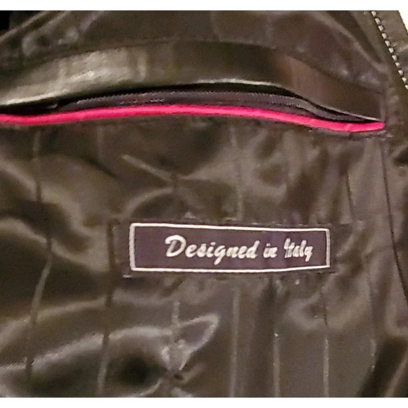 MARCELLO SPORT Mens XLarge Black Lined Leather Coat Zip SUPER SOFT LEATHER - Picture 10 of 12